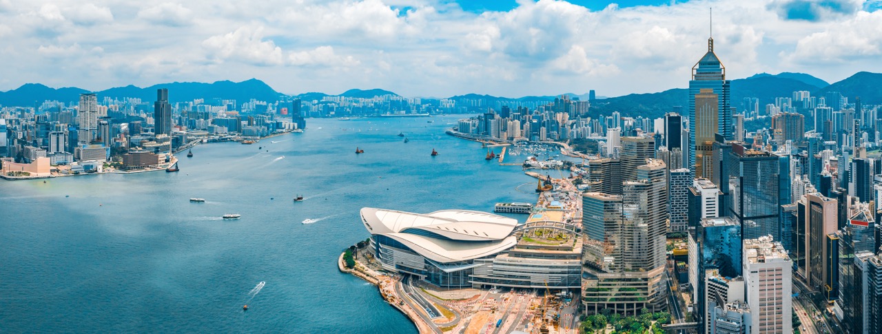 Aerial view of Hong Kong skyline Aerial view of Hong Kong skyline